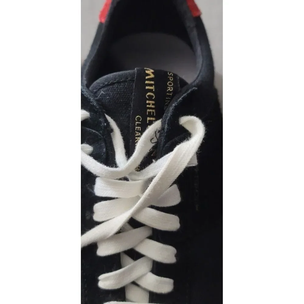 Mitchell & Ness Men's Clearweather Black Red Suede Sneaker Shoes Size 9 | W 10.5